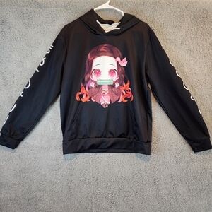 Demon Slayer Anime Nezuko Hoodie Pullover Sweatshirt Japanese Manga Sz Medium M